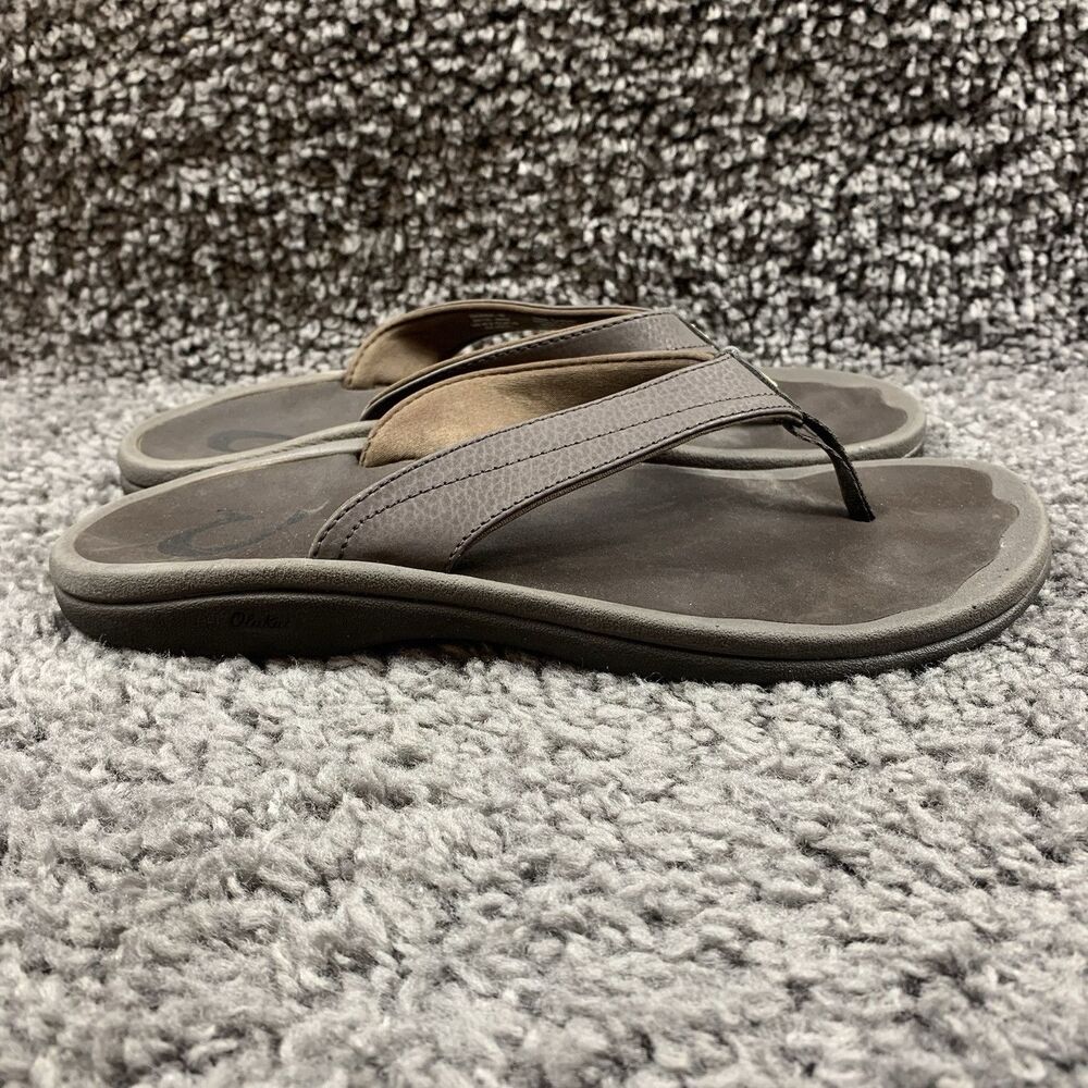 OluKai Ohana - W Brown Comfort Flip Flop Beach Sandal Women's Size 9 - Picture 4 of 8